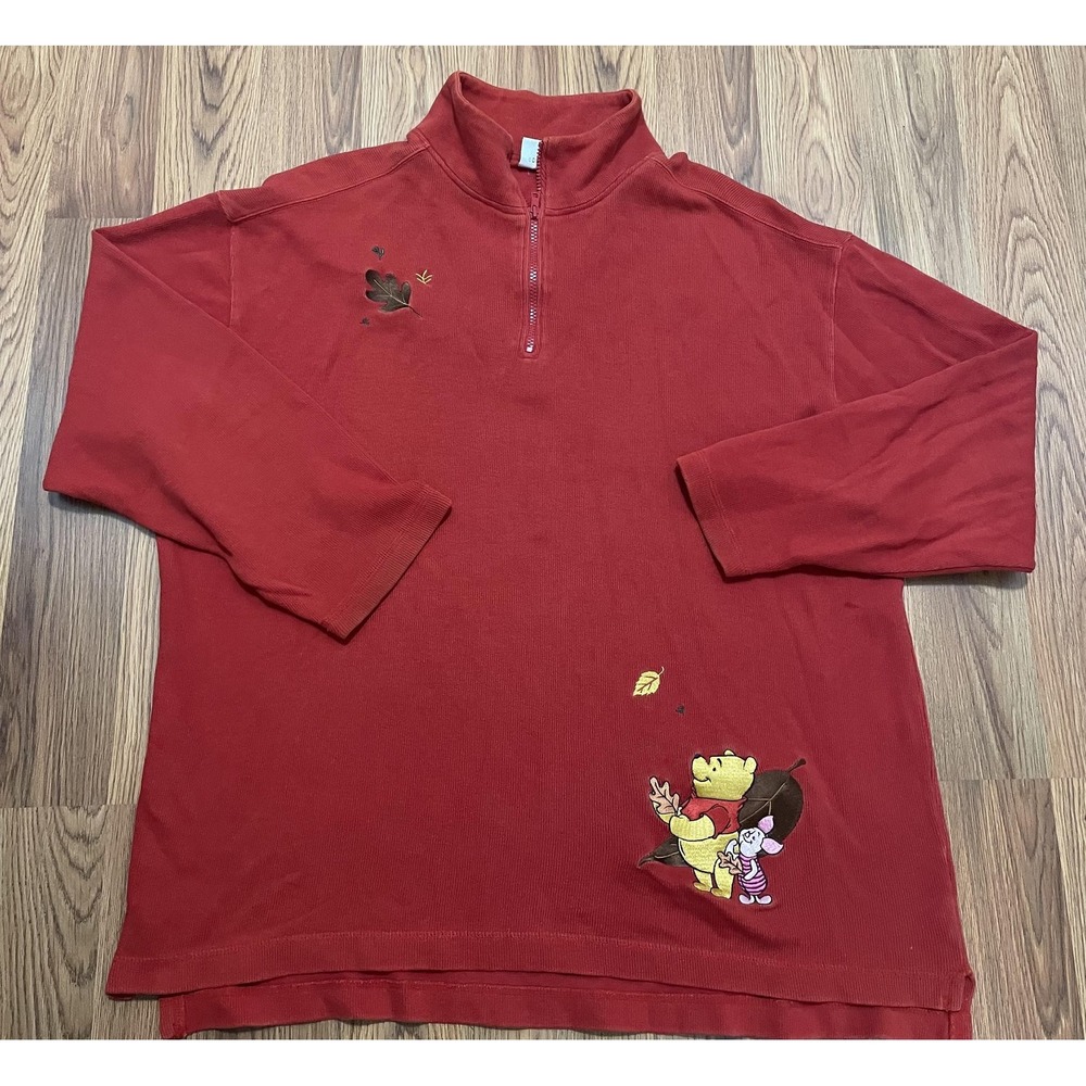 Disney Store Sweater Womens Extra Large Winnie The Pooh 1/4 Zip